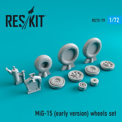 [사전 예약] RS72-0079 1/72 MiG-15 (early version) wheels set (1/72)
