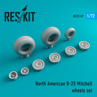 RS72-0087 1/72 B-25 Mitchell wheels set (1/72)