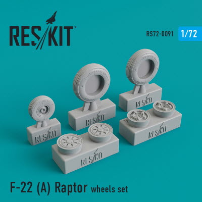 [사전 예약] RS72-0091 1/72 F-22A Raptor wheels set (1/72)