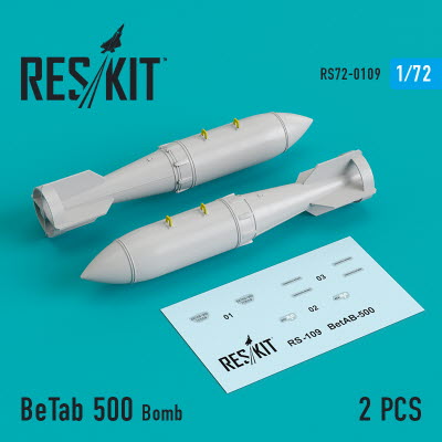 RS72-0109 1/72 BeTab 500 bombs (2 pcs) (Su-17/24/25/34, MiG-27) (1/72)