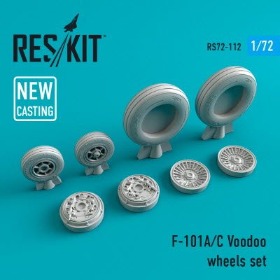 RS72-0112 1/72 F-101 (A,C) \"Voodoo\" wheels set (1/72)