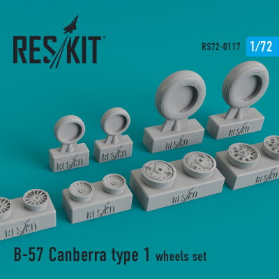 RS72-0117 1/72 B-57 Canberra type 1 wheels set (1/72)