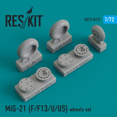 [사전 예약] RS72-0121 1/72 MiG-21 (F, F13, U, US) wheels set (1/72)