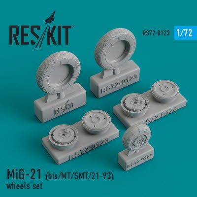 [사전 예약] RS72-0123 1/72 MiG-21 (bis, MT, SMT, 21-93) wheels set (1/72)