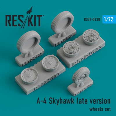 RS72-0130 1/72 A-4 \"Skyhawk\" late version wheels set (1/72)