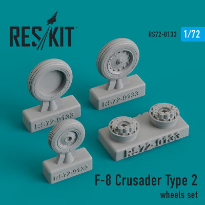RS72-0133 1/72 F-8 \"Crusader\" type 2 wheels set (1/72)