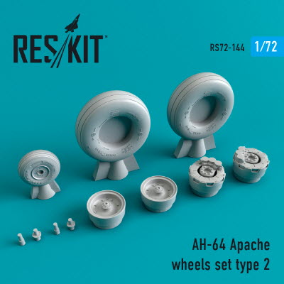 RS72-0144 1/72 AH-64 \"Apache\" type 2 wheels set (1/72)