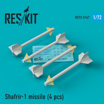 [사전 예약] RS72-0147 1/72 Shafrir-1 missiles (4 pcs) (Mirage 3C, Mirage 3CJ, Vautour II) (1/72)