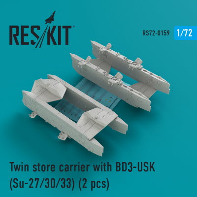 RS72-0159 1/72 Twin store carrier with BD3-USK (Su-27/30/33) (2 pcs) (1/72)