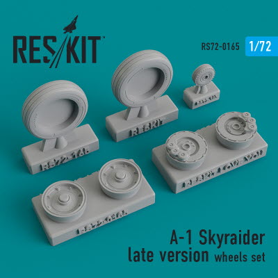 [사전 예약] RS72-0165 1/72 A-1 "Skyraider" (late version) wheels set (1/72)