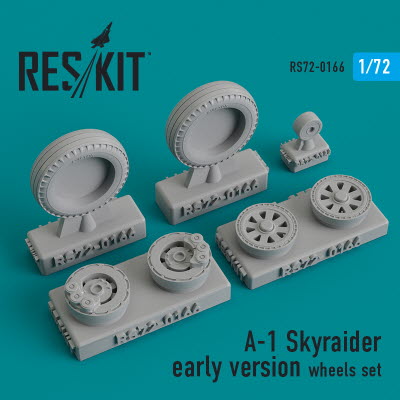 [사전 예약] RS72-0166 1/72 A-1 "Skyraider" (early version) wheels set (1/72)