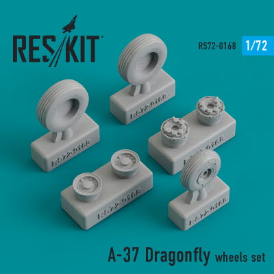 RS72-0168 1/72 A-37 \"Dragonfly\" wheels set (1/72)
