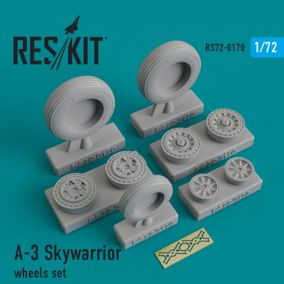 RS72-0170 1/72 A-3 \"Skywarrior\" wheels set (1/72)