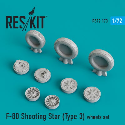 RS72-0173 1/72 F-80 \"Shooting Star\" (Type 3) wheels set (1/72)