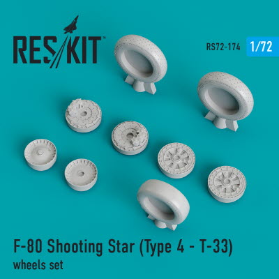 RS72-0174 1/72 F-80 \"Shooting Star\" (Type 4 - Т-33) wheels set (1/72)
