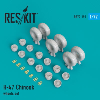 RS72-0191 1/72 H-47 \"Chinook\" wheels set (1/72)