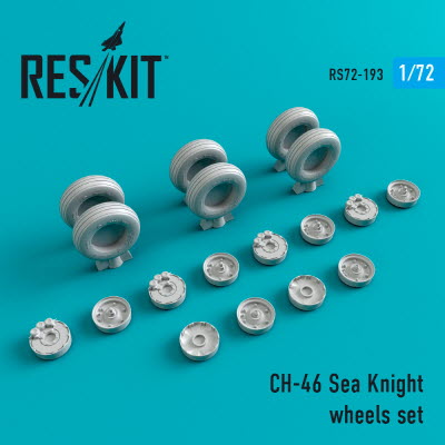 RS72-0193 1/72 CH-46 \"Sea Knight\" wheels set (1/72)