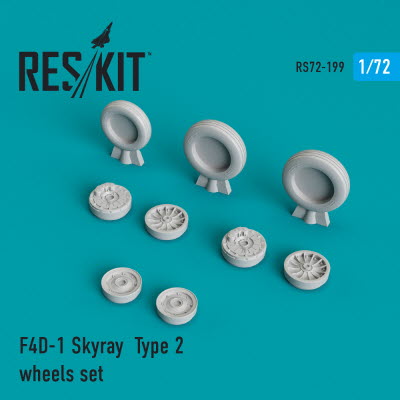 RS72-0199 1/72 F4D-1 \"Skyray\" type 2 wheels set (1/72)