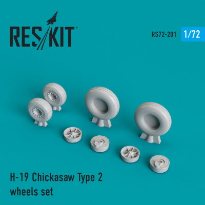RS72-0201 1/72 H-19 \"Chickasaw\" type 2 wheels set (1/72)