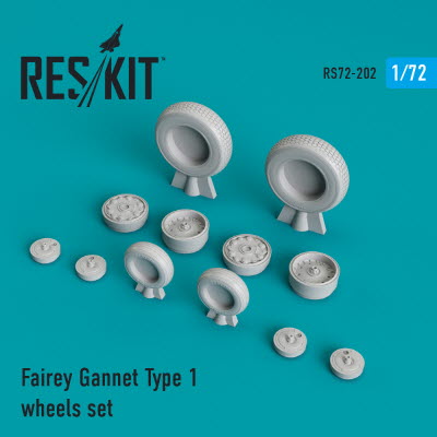 RS72-0202 1/72 Fairey Gannet type 1 wheels set (1/72)