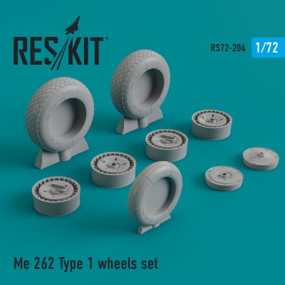 [사전 예약] RS72-0204 1/72 Me.262 type 1 wheels set (1/72)