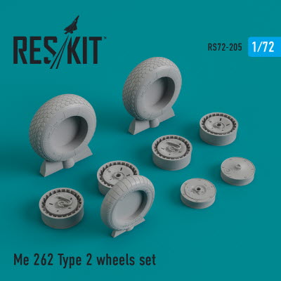 RS72-0205 1/72 Me.262 type 2 wheels set (1/72)