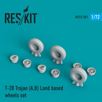 RS72-0207 1/72 T-28 (A,B) \"Trojan\" Land based wheels set (1/72)