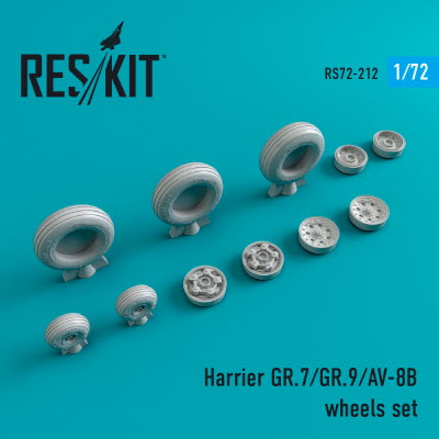 [사전 예약] RS72-0212 1/72 Harrier GR.7/GR.9/AV-8B wheels set (1/72)