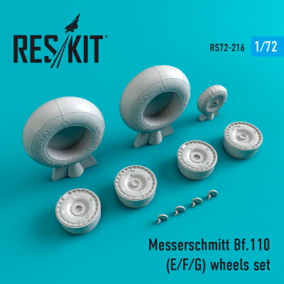 [사전 예약] RS72-0216 1/72 Bf.110 (E,F,G) wheels set (1/72)