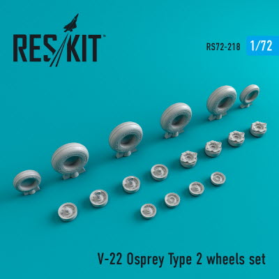[사전 예약] RS72-0218 1/72 V-22 \"Osprey\" type 2 wheels set (1/72)