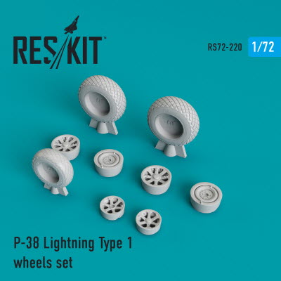 [사전 예약] RS72-0220 1/72 P-38 "Lightning" type 1 wheels set (1/72)