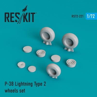 [사전 예약] RS72-0221 1/72 P-38 "Lightning" type 2 wheels set (1/72)