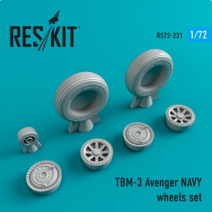 RS72-0231 1/72 TBM-3 \"Avenger\" NAVY wheels set (1/72)
