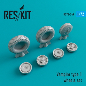 RS72-0249 1/72 DH.115 \"Vampire\" wheels set type 1 (1/72)
