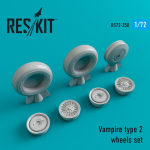 RS72-0250 1/72 DH.115 \"Vampire\" wheels set type 2 (1/72)