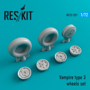 RS72-0251 1/72 DH.115 \"Vampire\" wheels set type 3 (1/72)