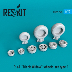 RS72-0258 1/72 P-61 \"Black Widow\" wheels set (1/72)