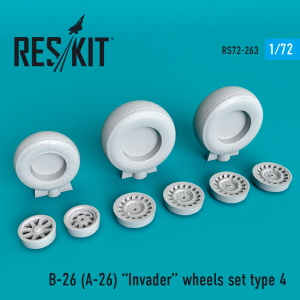 RS72-0263 1/72 B-26 (A-26) "Invader" type 4 wheels set (1/72)
