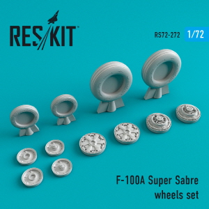RS72-0272 1/72 F-100A \"Super Sabre\" wheels set (1/72)