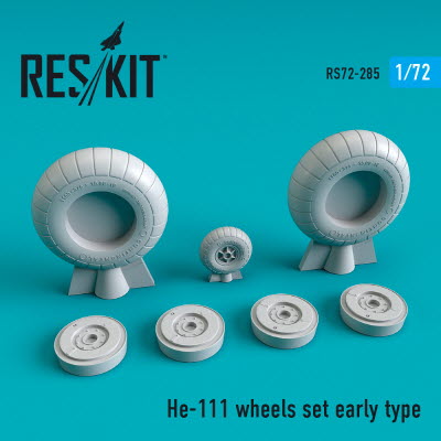 RS72-0285 1/72 He-111 wheels set early type (1/72)