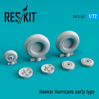 RS72-0287 1/72 Hawker Hurricane wheels set early type (weighted) (1/72)