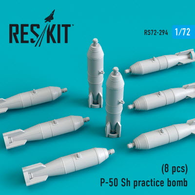 RS72-0294 1/72 P-50 SH practice bombs (8 pcs)(Su-7, Su-17, Su-24, Su-25, Su-27, Su-33, Su-34, Su-35,