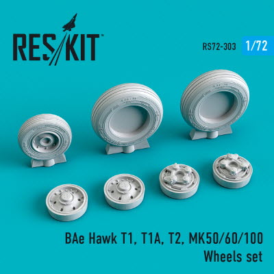 [사전 예약] RS72-0303 1/72 BAe Hawk T1, T1A, T2, MK50/60/100 wheels set (1/72)