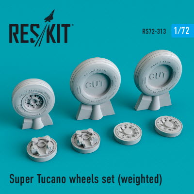 RS72-0313 1/72 Super Tucano wheels set (weighted) (1/72)