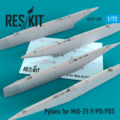 RS72-0325 1/72 Pylons for MiG-25 (P/PD/PDS) (1/72)