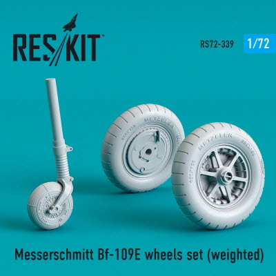 [사전 예약] RS72-0339 1/72 Bf-109E wheels set (weighted) (1/72)