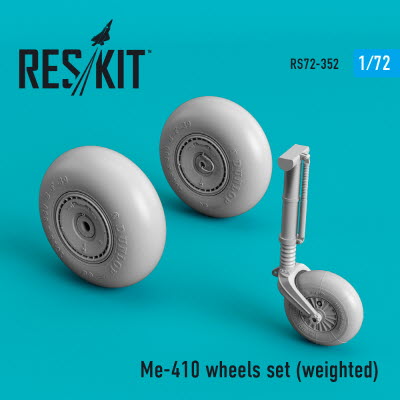 RS72-0352 1/72 Me-410 wheels set (weighted) (1/72)