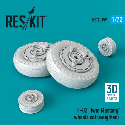 RS72-0359 1/72 F-82 \"Twin Mustang\" (weighted) wheels set (1/72)