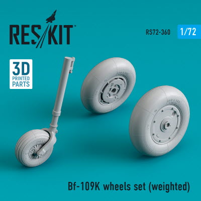 RS72-0360 1/72 Bf-109K wheels set (weighted) (1/72)