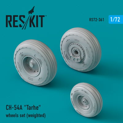 RS72-0361 1/72 CH-54A \"Tarhe\" wheels set (weighted) (1/72)